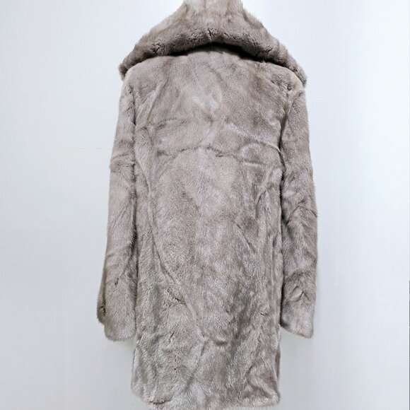 Saga Sapphire Silver Blue Iris Cerulean Grey MINK Coat Jacket Stroller No Fox - Picture 5 of 9